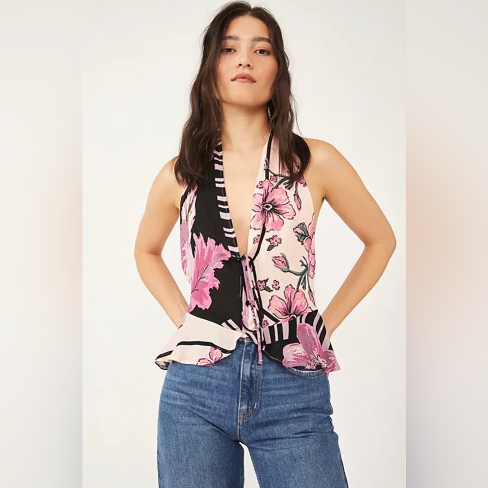 Free People Hot Tropics Top XS NWOT